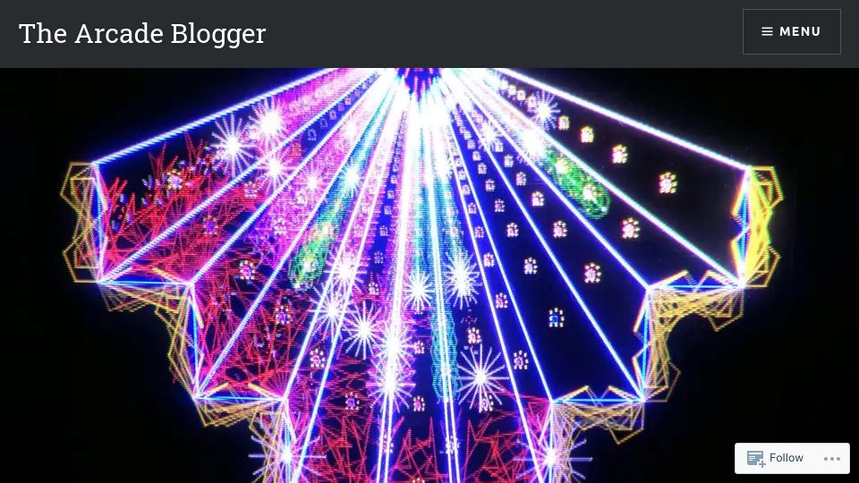 Screenshot of arcadeblogger.com: Atari Tempest: Time-Lapse Photography (2016)