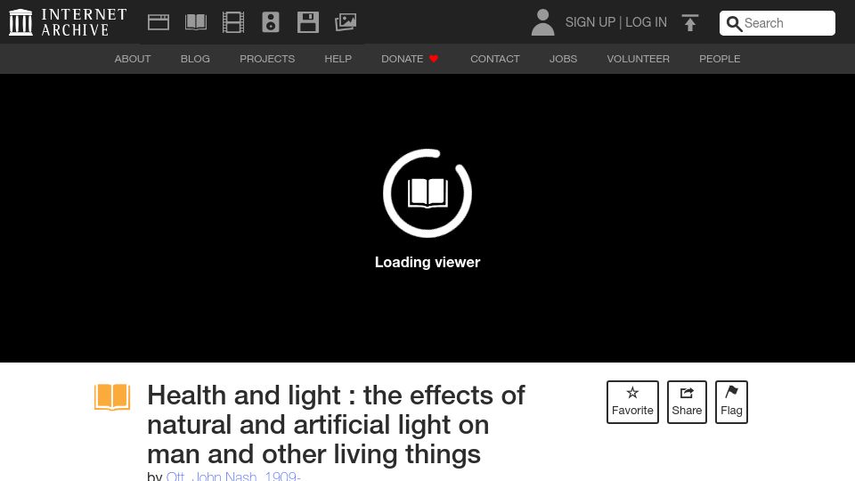 Screenshot of archive.org: Effects of natural and artificial light on man and other living things (1973)