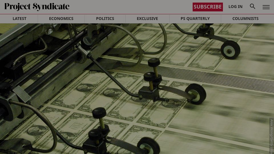 Screenshot of project-syndicate.org: The Populist Advantage