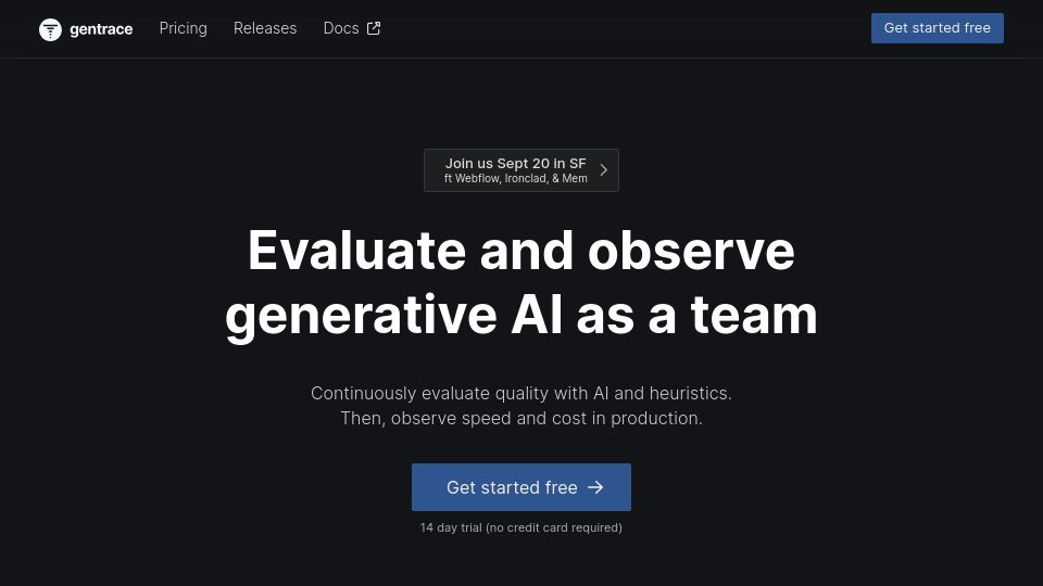 Screenshot of gentrace.ai: Show HN: Gentrace – evaluation and observability for generative AI