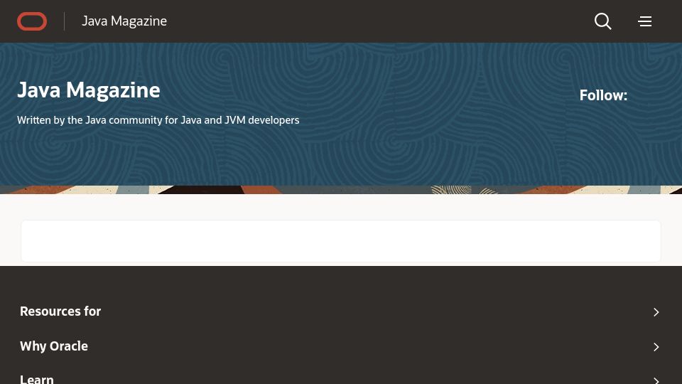 Screenshot of blogs.oracle.com: Inside the JVM: Arrays