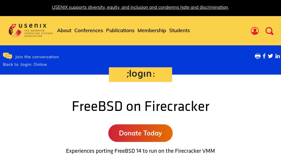 Screenshot of usenix.org: FreeBSD on Firecracker