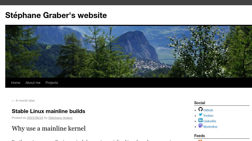 Screenshot of stgraber.org: Stable Linux mainline builds for Ubuntu