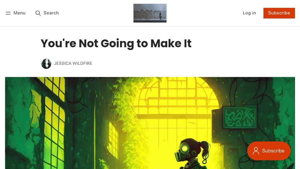 Screenshot of okdoomer.io: None of us are truly living off the grid