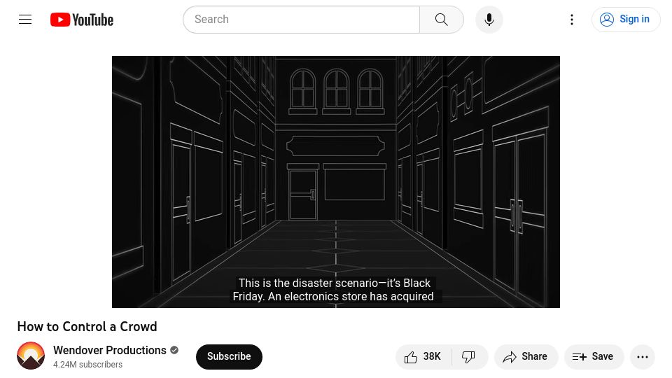 Screenshot of youtube.com: Science of Crowd Control [video]