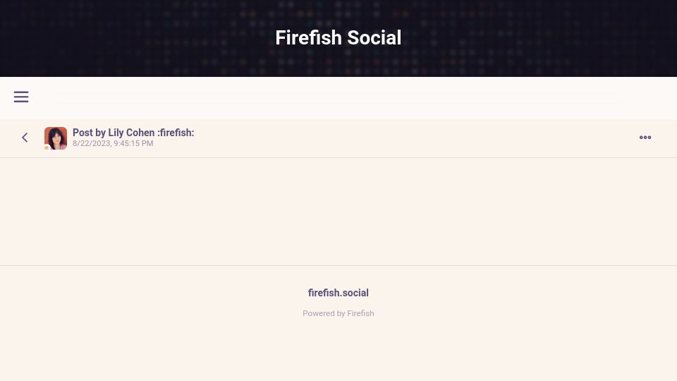 Screenshot of firefish.social: Total data loss after botched GitOps and failed backups