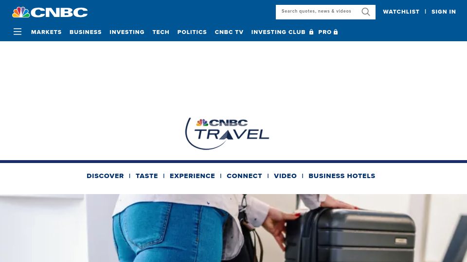 Screenshot of cnbc.com: Korean Air is asking passengers to step on the scales before boarding
