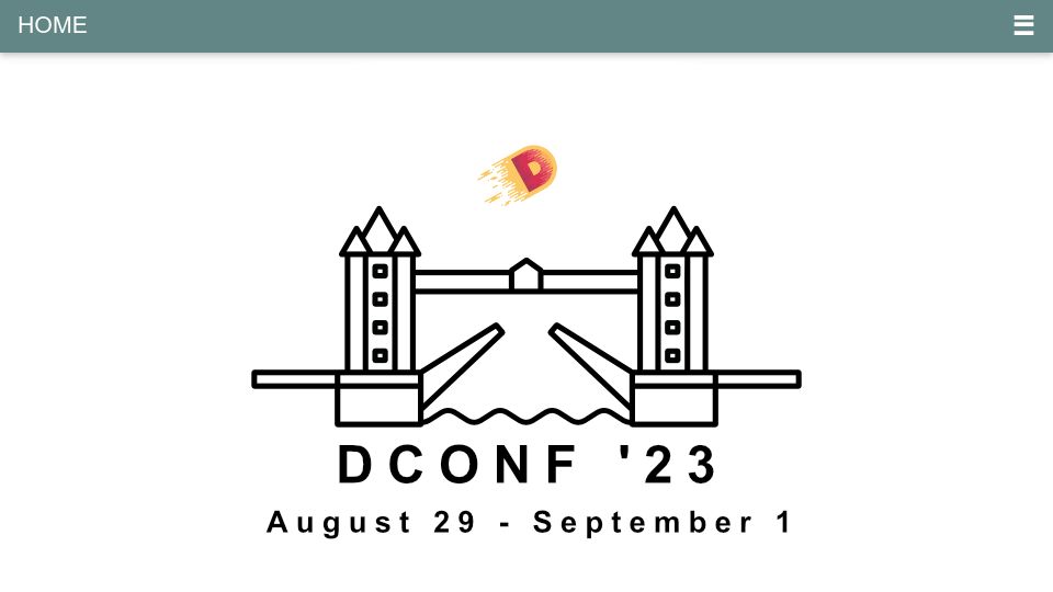 Screenshot of dconf.org: The D Programming Language Conference '23