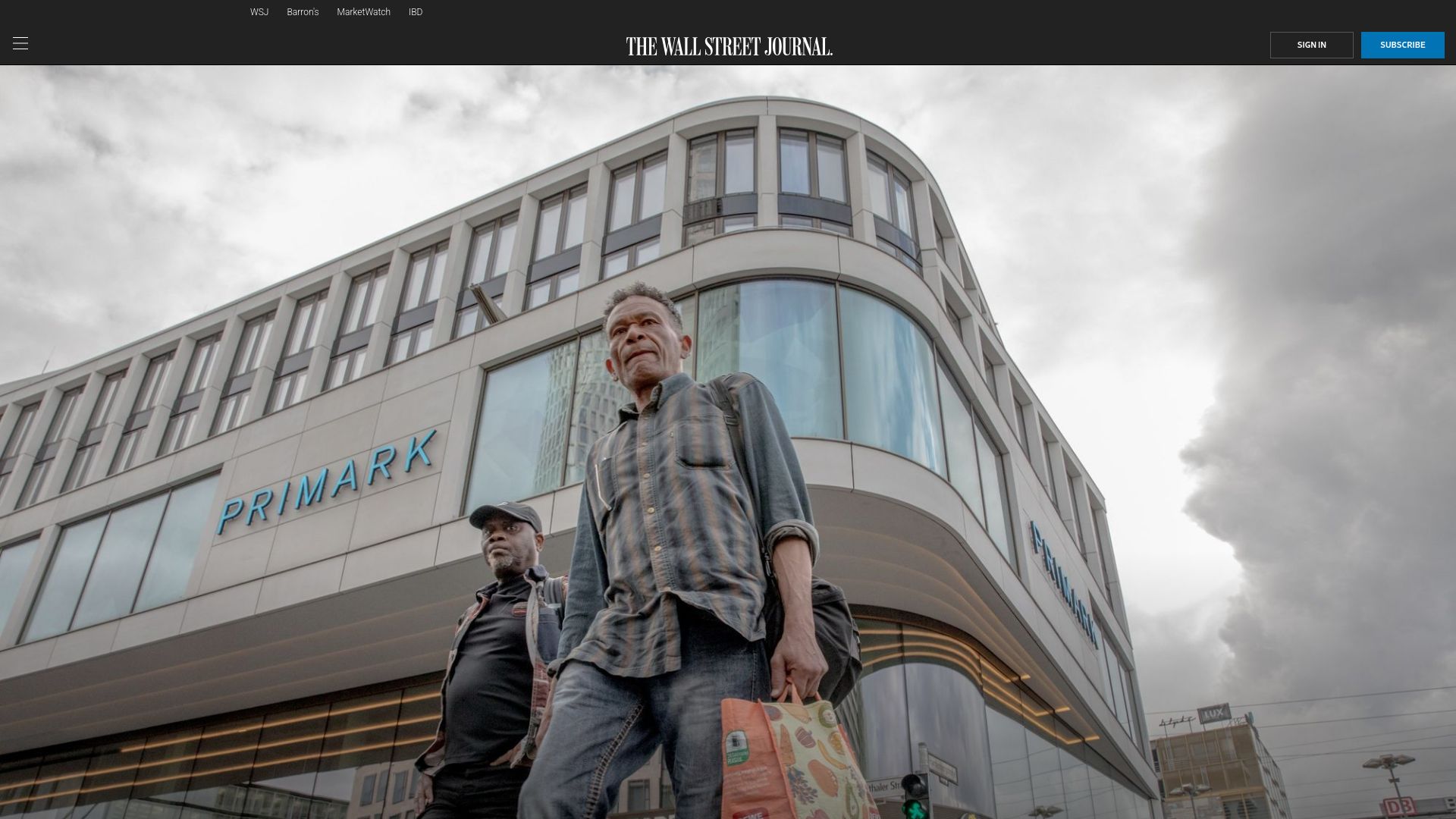 Screenshot of wsj.com: Germany Is Losing Its Mojo. Finding It Again Won’t Be Easy