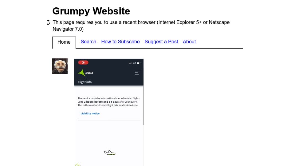 Screenshot of grumpy.website: Grumpy Website