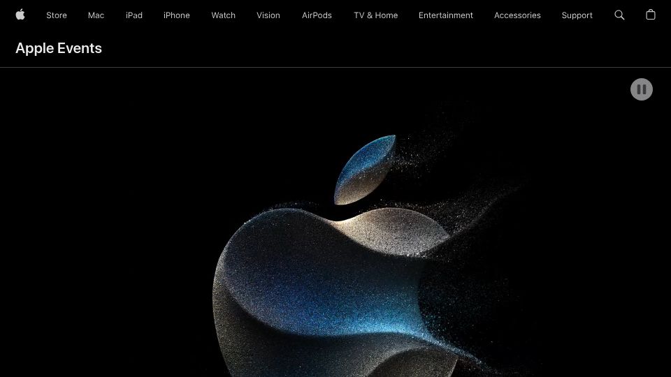 Screenshot of apple.com: Apple Sep 2023 Event: “Wonderlust”