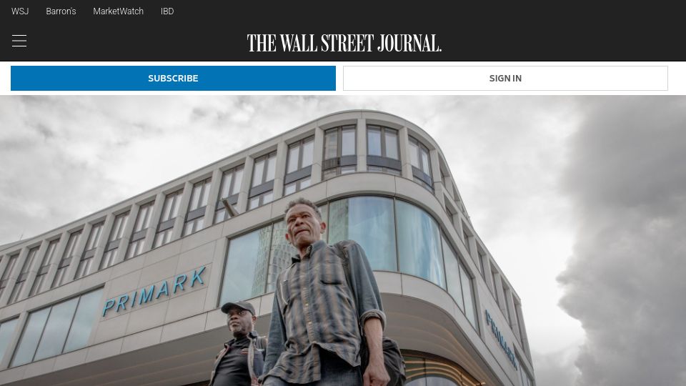 Screenshot of wsj.com: Germany Is Losing Its Mojo. Finding It Again Won’t Be Easy