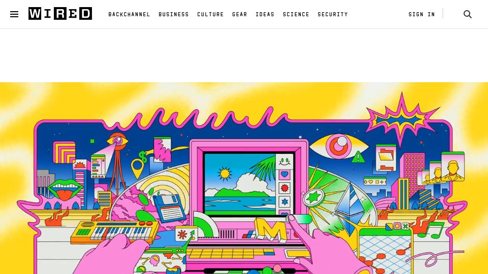 Screenshot of wired.com: The cloud is a prison. can the local-first software movement set us free?