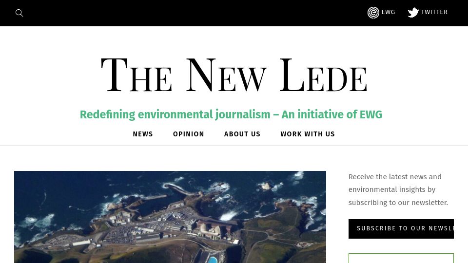 Screenshot of thenewlede.org: California court dismisses lawsuit over nuclear power plant