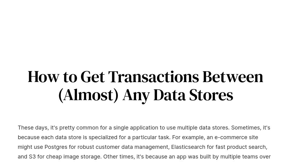Screenshot of petereliaskraft.net: How to get transactions between almost any data stores