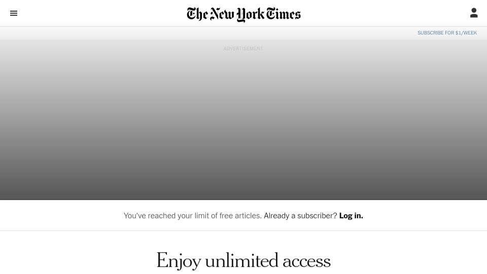 Screenshot of nytimes.com: The entrance fee to America’s museums keeps rising