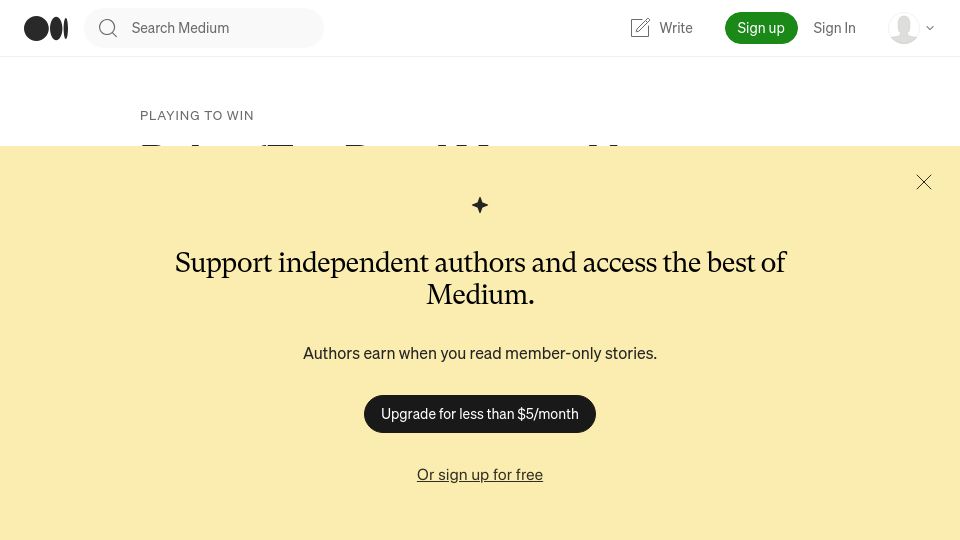 Screenshot of rogermartin.medium.com: Being ‘Too Busy’ Means Your Personal Strategy Sucks