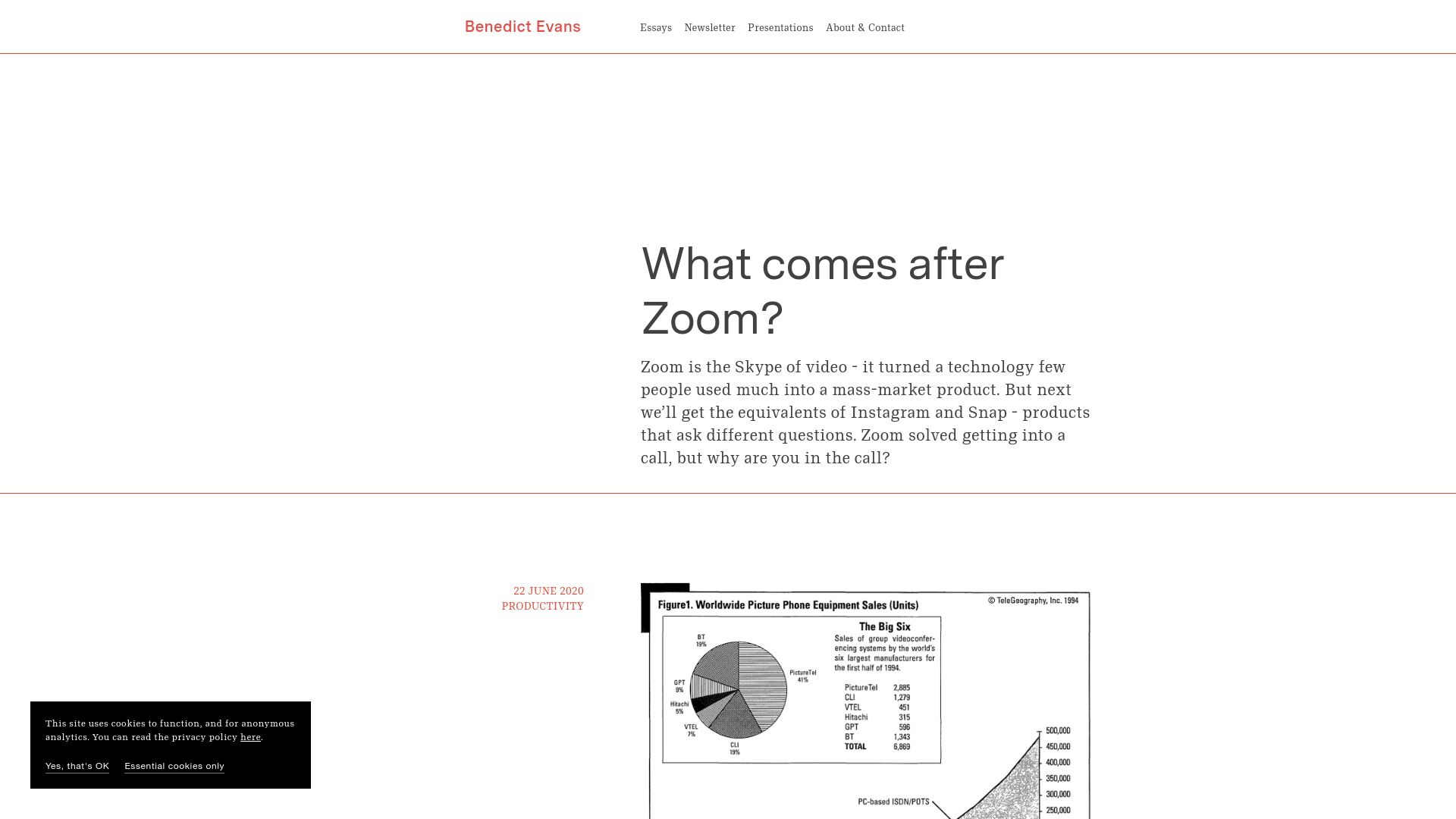 Screenshot of ben-evans.com: What Comes After Zoom? (2020)