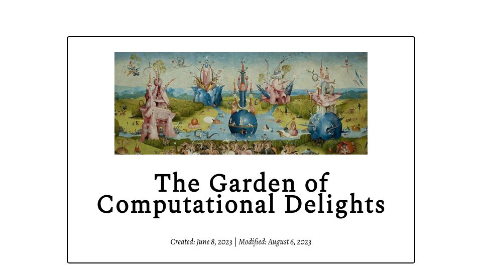 Screenshot of arbesman.net: The Garden of Computational Delights