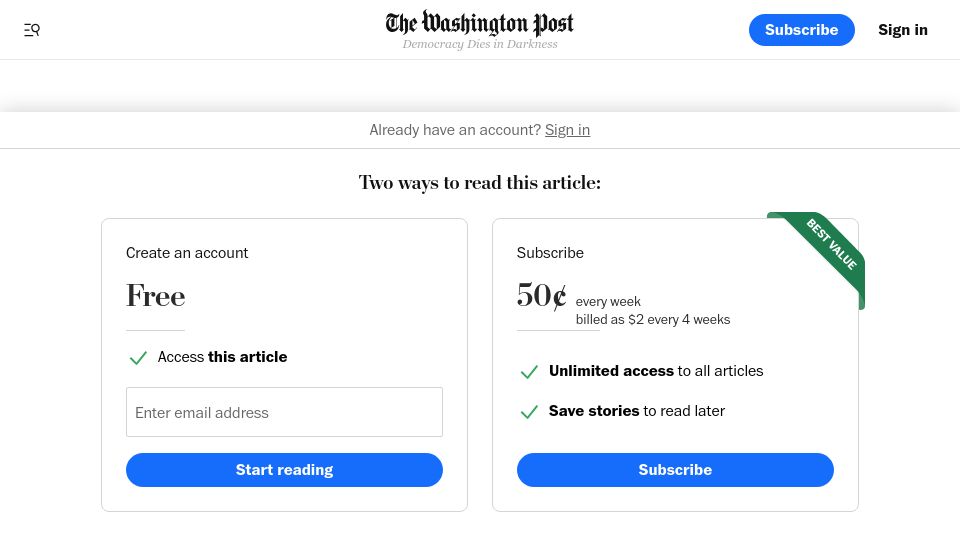 Screenshot of washingtonpost.com: Electroculture Gardening