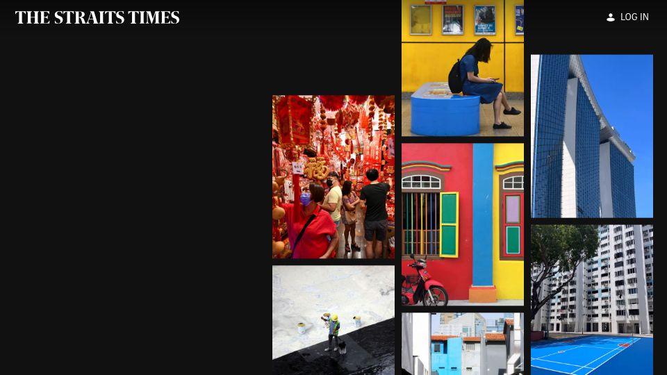 Screenshot of straitstimes.com: Singapore in Colour