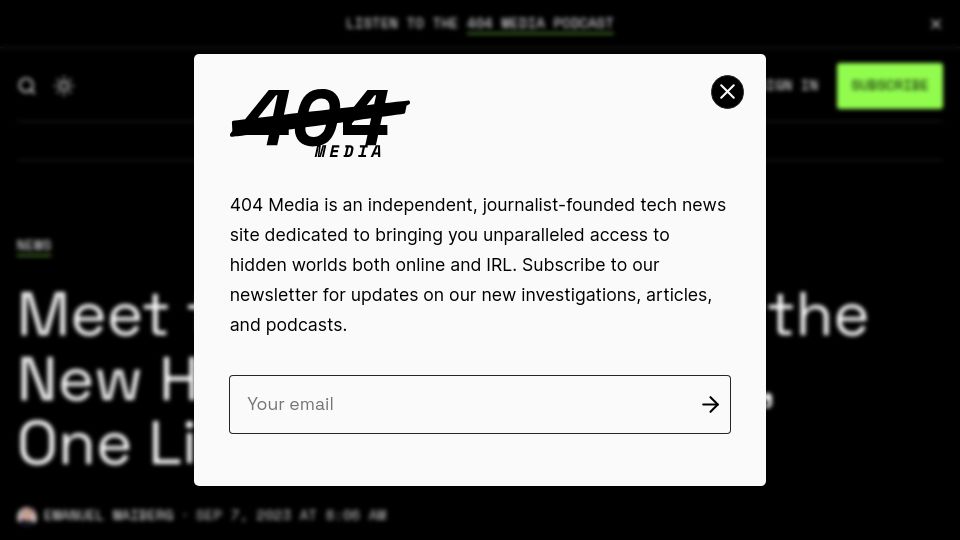 Screenshot of 404media.co: A guy preserving the new history of PC games, one Linux port at a time