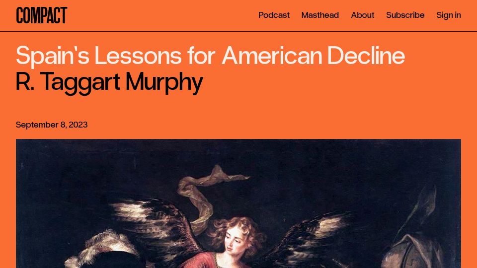 Screenshot of compactmag.com: Spain’s Lessons for American Decline