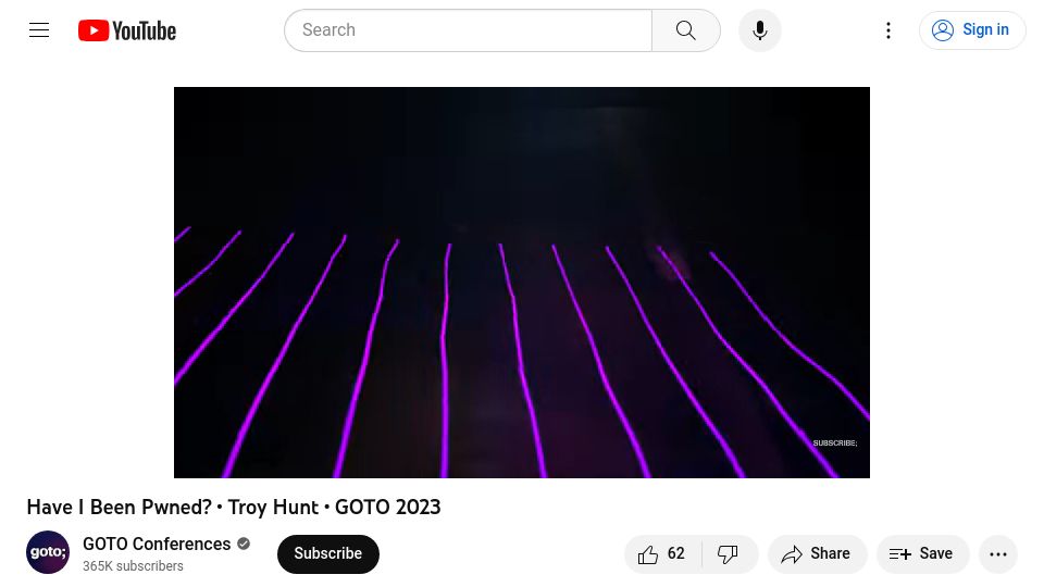 Screenshot of youtube.com: Have I Been Pwned? [video]