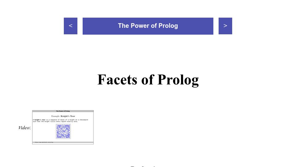 Screenshot of metalevel.at: The Power of Prolog