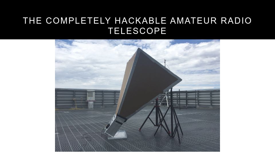 Screenshot of astrochart.github.io: CHART: Completely Hackable Amateur Radio Telescope
