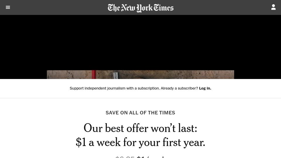 Screenshot of nytimes.com: Undying dread: A 400-year-old corpse, locked to its grave