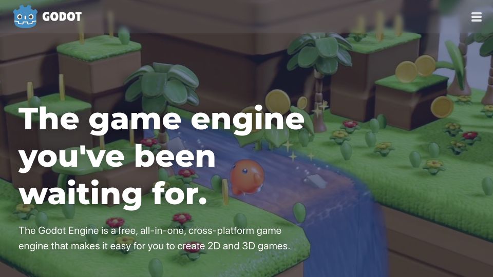 Screenshot of godotengine.org: Godot Game Engine
