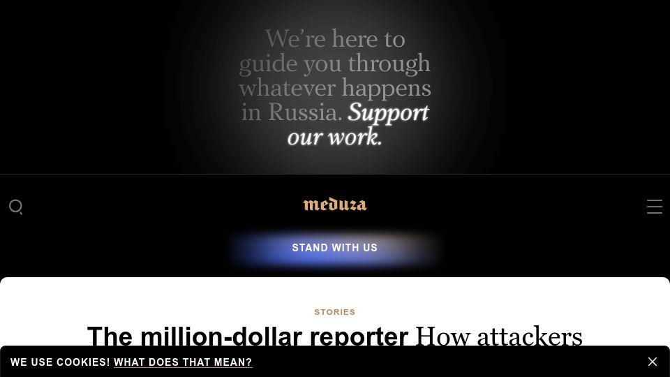 Screenshot of meduza.io: Meduza co-founder's phone infected with Pegasus