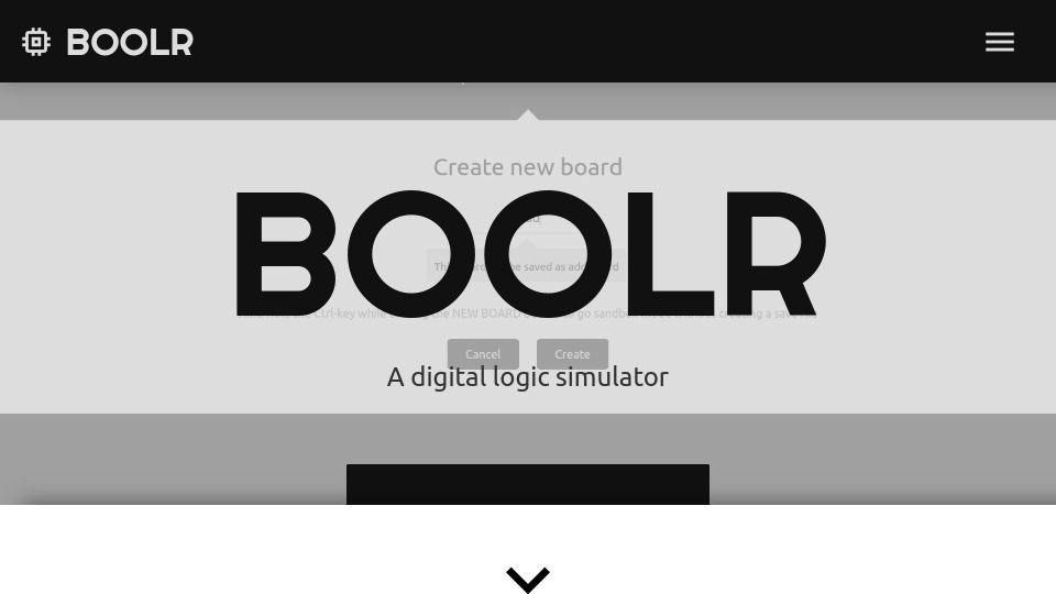 Screenshot of boolr.me: BOOLR – A digital logic simulator