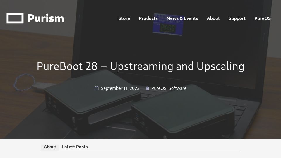 Screenshot of puri.sm: PureBoot 28 – Upstreaming and Upscaling