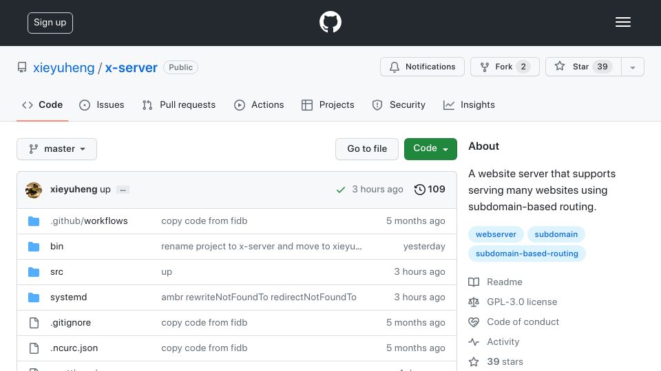 Screenshot of github.com: Show HN: Deploying subdomain-based routing like github.io