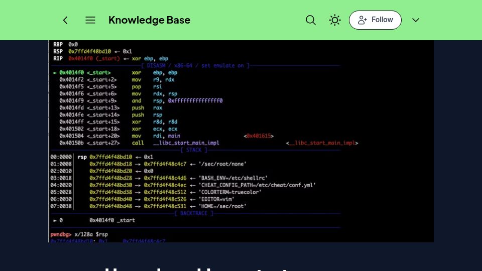 Screenshot of iq.thc.org: How does Linux start a process