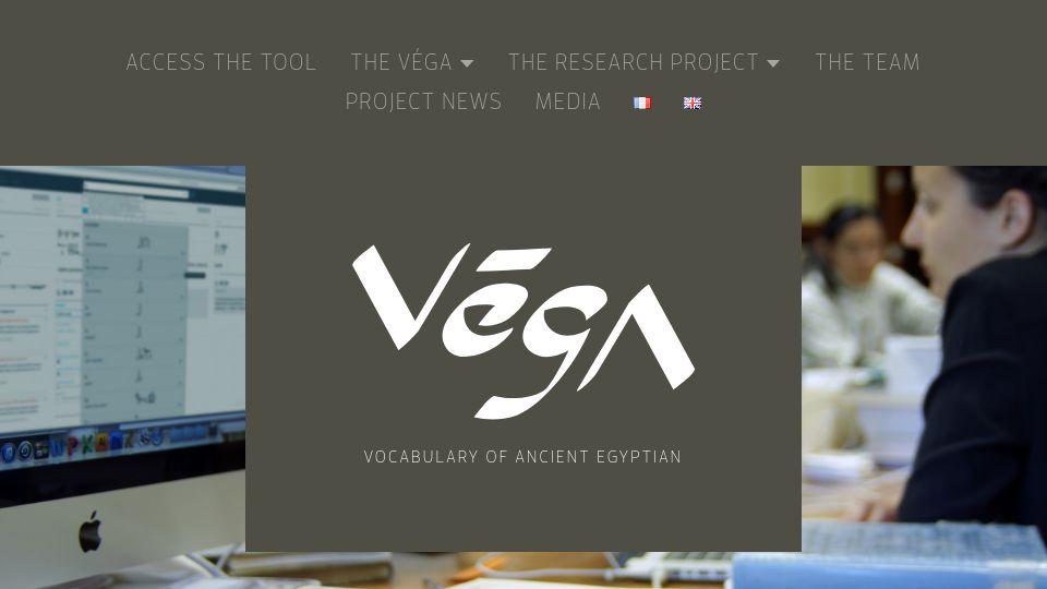 Screenshot of vega-vocabulaire-egyptien-ancien.fr: VÉgA – Vocabulary of Ancient Egyptian