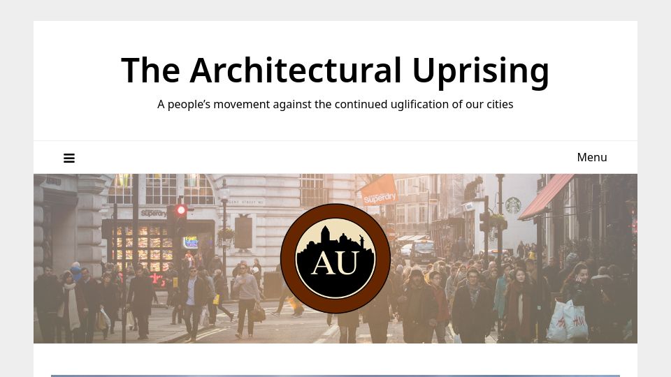 Screenshot of architecturaluprising.com: Why Ugly Architecture Is Bad for Your Health
