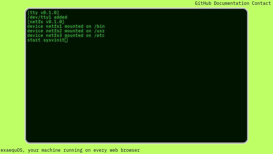 Screenshot of exaequos.com: Show HN: exaequOS - a new OS running in a web browser
