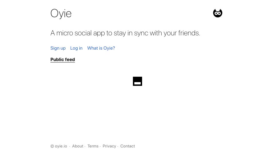 Screenshot of oyie.io: Show HN: Oyie – A micro social app to stay in sync with your friends