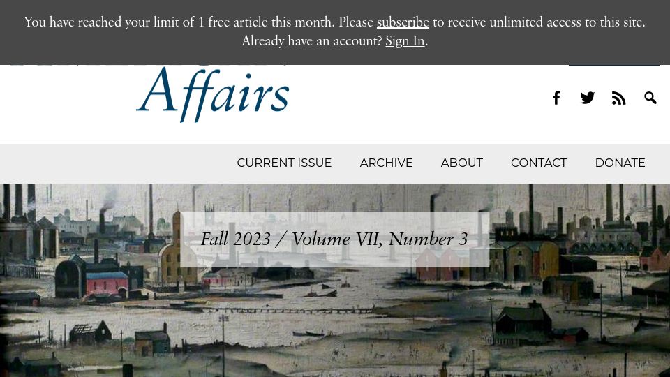 Screenshot of americanaffairsjournal.org: America's advanced manufacturing problem and how to fix it