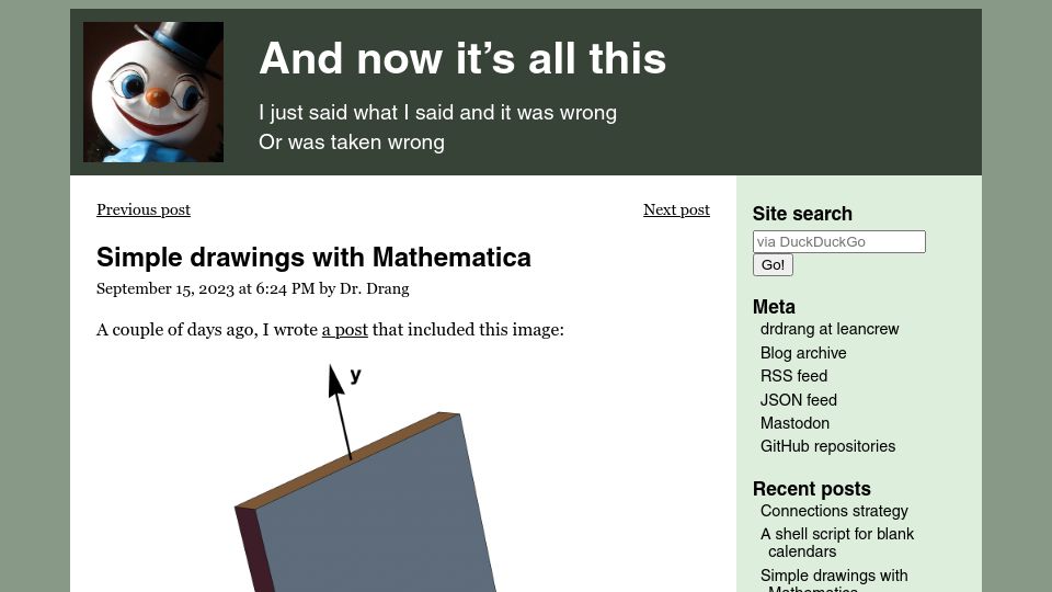 Screenshot of leancrew.com: Simple Drawings with Mathematica