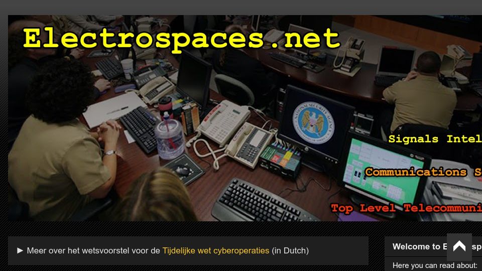 Screenshot of electrospaces.net: Some new snippets from the Snowden documents