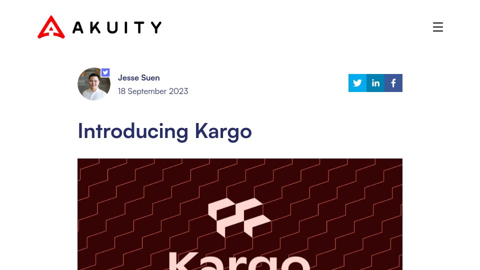 Screenshot of akuity.io: Kargo, a multi-stage application lifecycle orchestrator