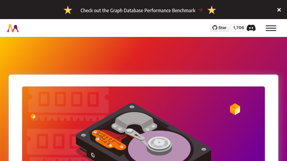 Screenshot of memgraph.com: In-memory vs. disk-based DB: Why do you need a larger than memory architecture?