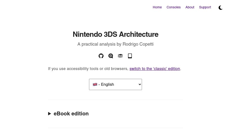 Screenshot of copetti.org: Nintendo 3DS Architecture
