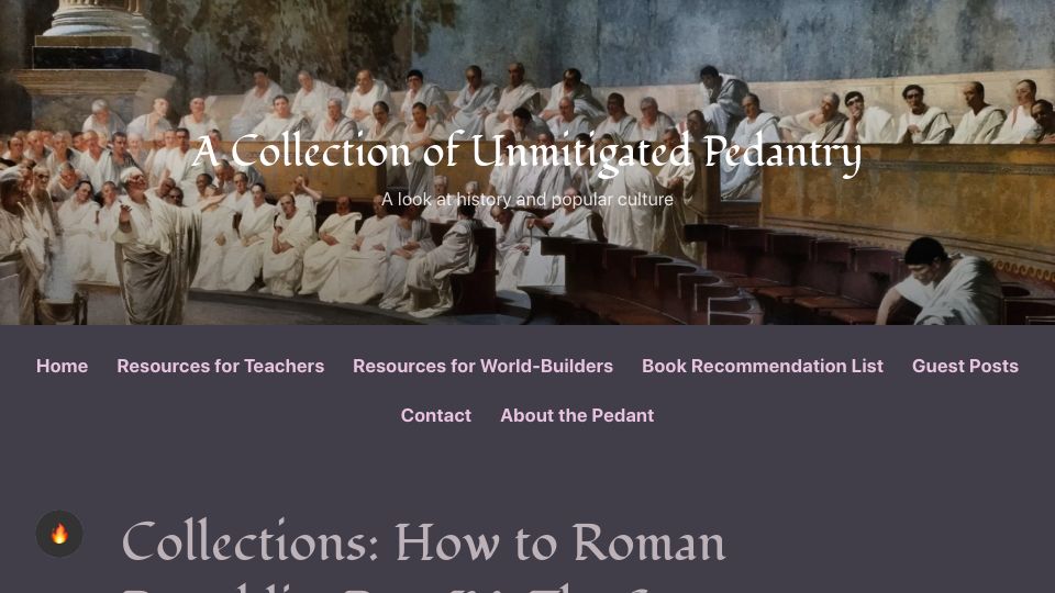Screenshot of acoup.blog: How to Roman Republic, Part IV: The Senate