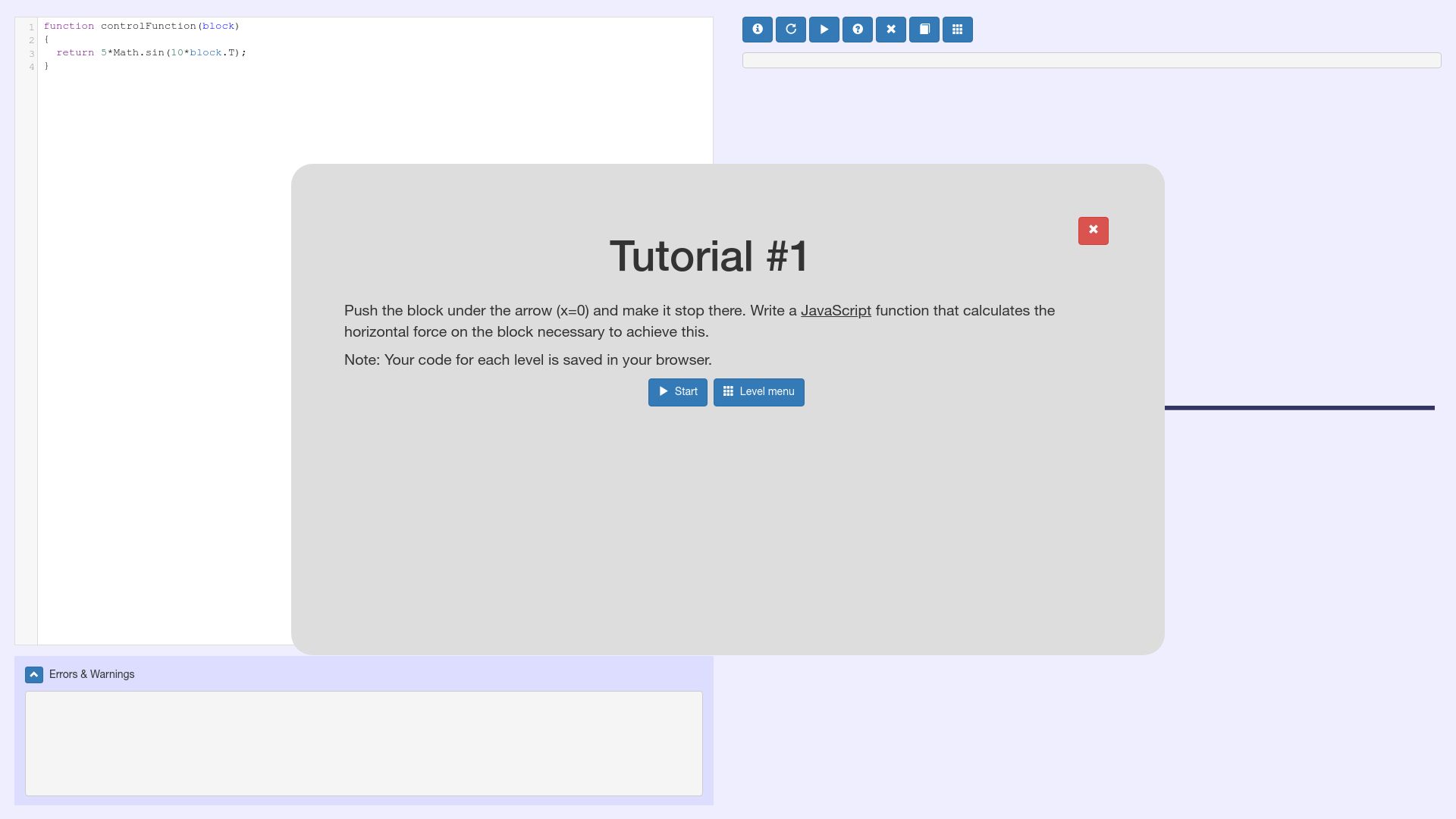 Screenshot of janismac.github.io: PID Control Challenges