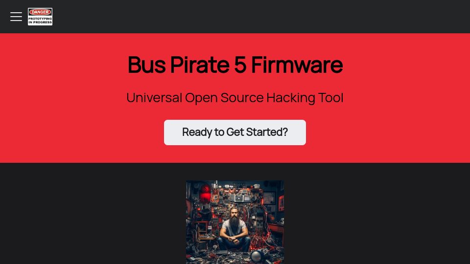 Screenshot of firmware.buspirate.com: Bus Pirate 5 Firmware